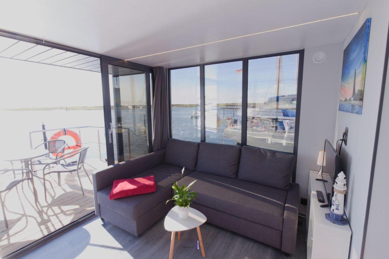 Hausboot Fjord Lacerta Mit Dachterrasse In Wendtorf Exterior foto